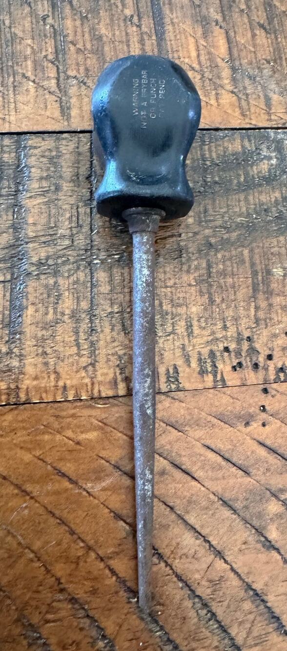 Vtg Snap-On Tools Black Handle Awl Pick 6ASAA USA